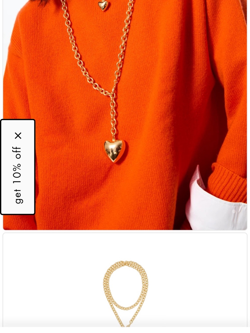 Roxanne Assoulin The Big Puffy Heart Charm Necklace